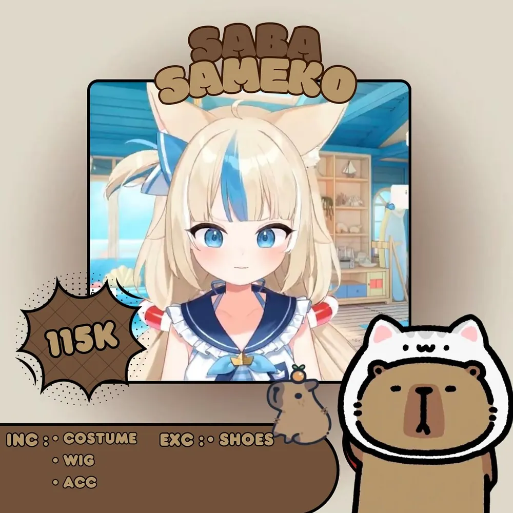 Poster Saba Sameko dari Instagram Gelzuva Cosrent